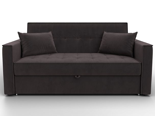 Диван прямой Лига-104 (140) Велюр коричневый - Вид 2