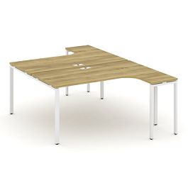 Concept Рабочая станция CN.DSA-002 Дуб Винченцо/Металл Белый 1580*1480*750 - Фото предпросмотра