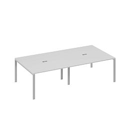 Стол переговорный 280x144 на каркасе UNO A4 А4 Б1 135-2 БП серый / металлокаркас серый - Фото предпросмотра