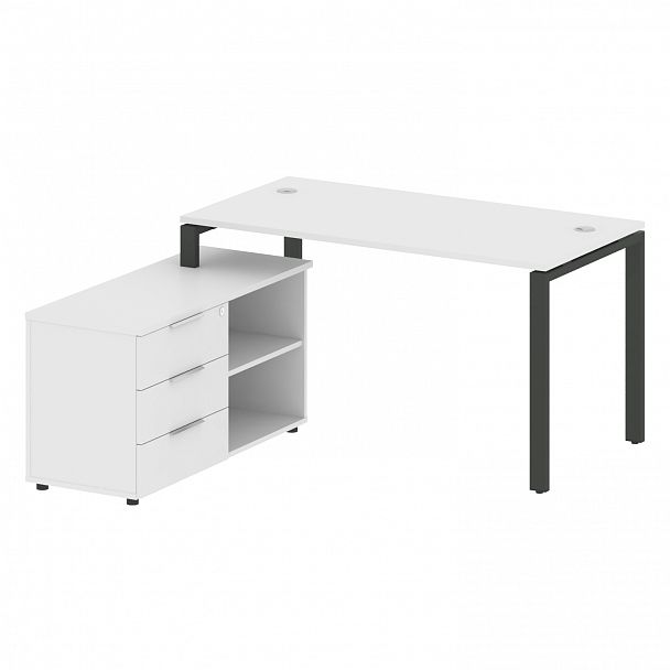 Рабочая станция "Metal System" БП.РС-СТС-2.3 белый/антрацит - Вид 2