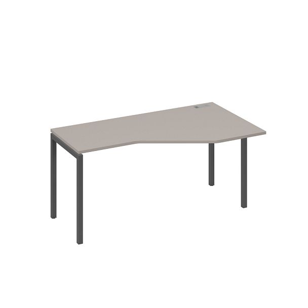 Стол эргономичный правый "Техно" на металлокаркасе DUE A4 А4 Б2 056 БП мокко премиум / металлокаркас антрацит - Вид 1