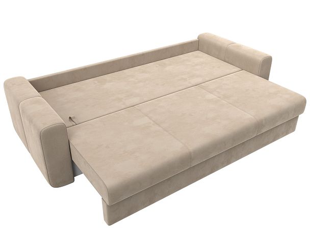 Прямой диван Лига-031 Велюр бежевый - Вид 8