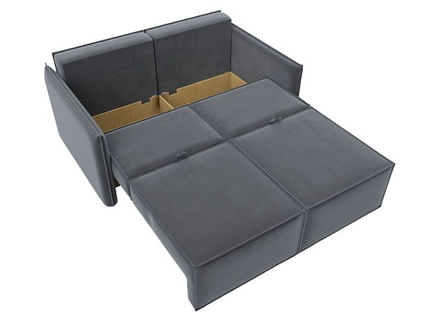Диван прямой Либерти мини Велюр серый - Вид 8