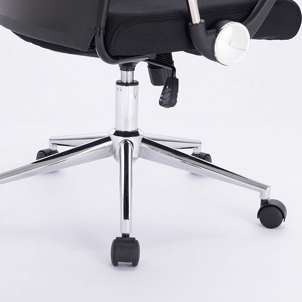 Кресло офисное BRABIX "Flight R EX-541", хром, ткань TW, сетка, черное, 532517 - Вид 8