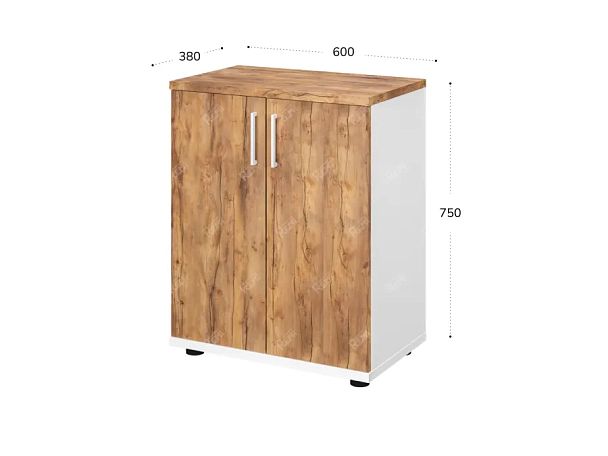 TANDEM RTD041-60-ME Тумба к столу универсальная 600х380х750 Таксония медовая/Белый - Вид 2