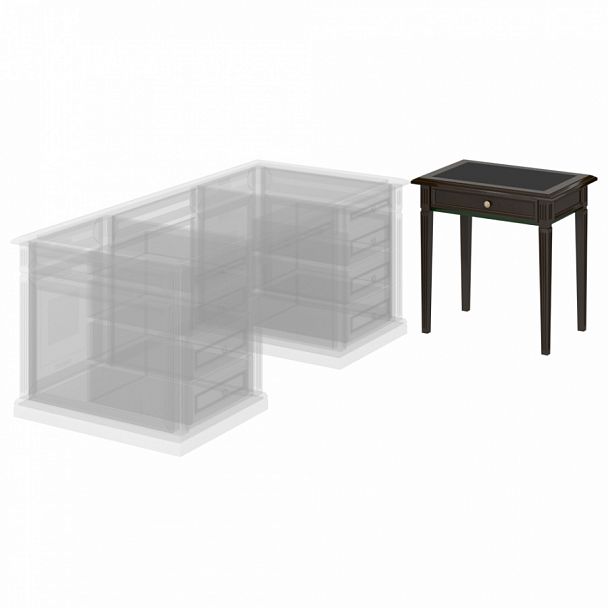 Стол приставной "Версаль" ПК-ВР-СТП75Х55К/1-В1-981 темный орех - Вид 1