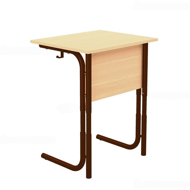 Стол ученический 101РВ, 1-местный, регулируемый на круглой трубе (м/к Коричневый, Серый, Черный), гр.4-6 - Вид 5