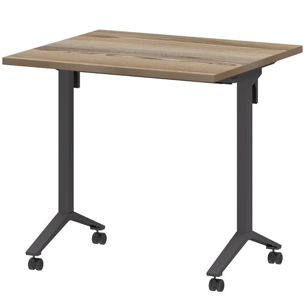 Стол мобильный складной МБ25-80.70 Дуб сафари/Антрацит 800x700x750 Моби - Вид 1