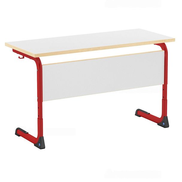 Стол ученический, 2-местный, регулируемый на плоскоовальной трубе, гр.4-6 - Вид 1