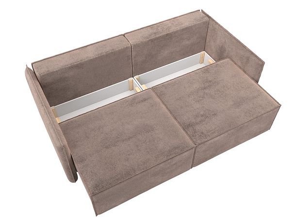 Диван прямой Либерти Велюр бежевый - Вид 8