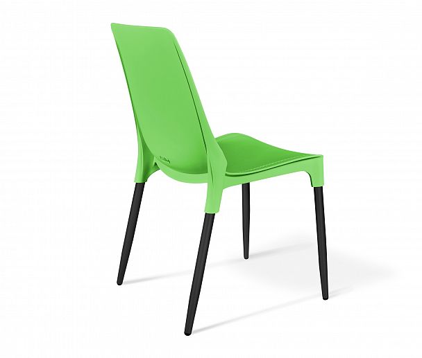 Стул Sheffilton SHT-S75-1 зеленый пластиковый зеленый/черный муар, стопируемый - Вид 3