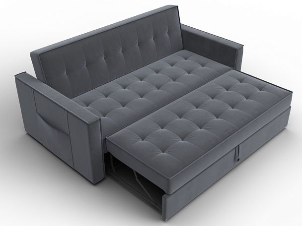 Диван прямой Лига-104 (160) Велюр серый - Вид 7