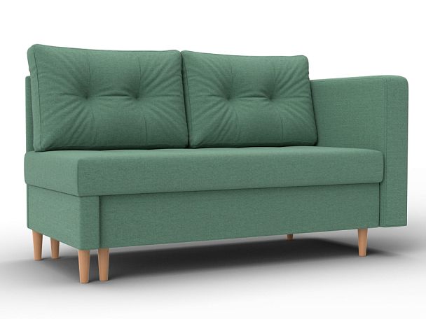 Кушетка Лига-098 Рогожка зеленый - Вид 1