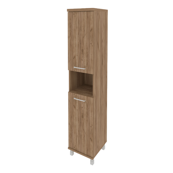 First Шкаф высокий узкий правы KSU-1.5 (R) Дуб табак 401*432*2060 - Вид 1