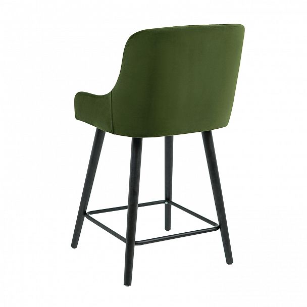 Полубарный стул Mint, велюр Catania 14, морилка чёрная, цвет подножки-RAl 9005 - Вид 4