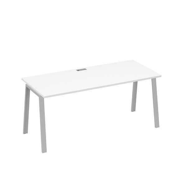 Стол письменный на металлокаркасе TRE A4 А4 Б3 016 БП белый премиум / металлокаркас серый - Вид 1