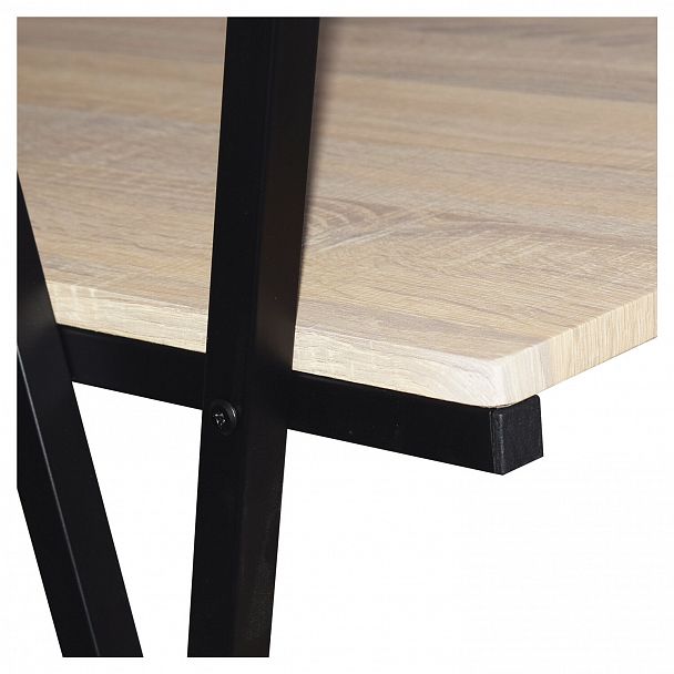 Стол на металлокаркасе BRABIX "LOFT CD-004", 1200х535х1110 мм, 3 полки, цвет дуб натуральный, 641220 - Вид 8