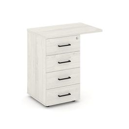 Стайл Проджект Тумба приставная SN.TPP-002 Дуб Наварра/Черный Ручки 416/700*460*750 - Фото предпросмотра