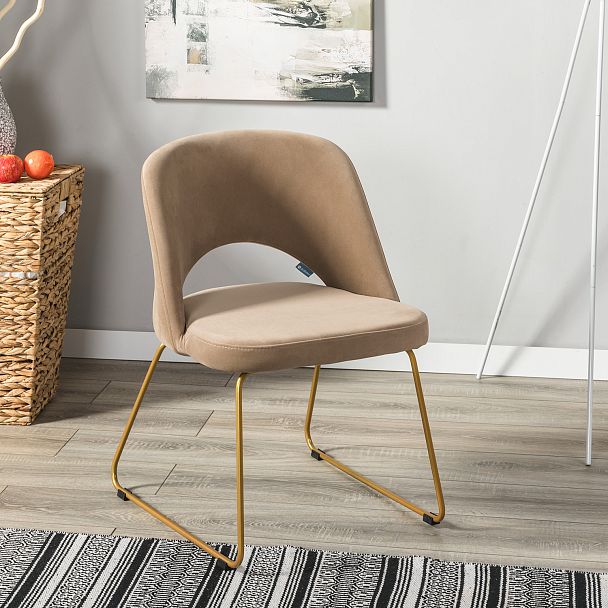Стул Lars Diag beige/Линк золото - Вид 6