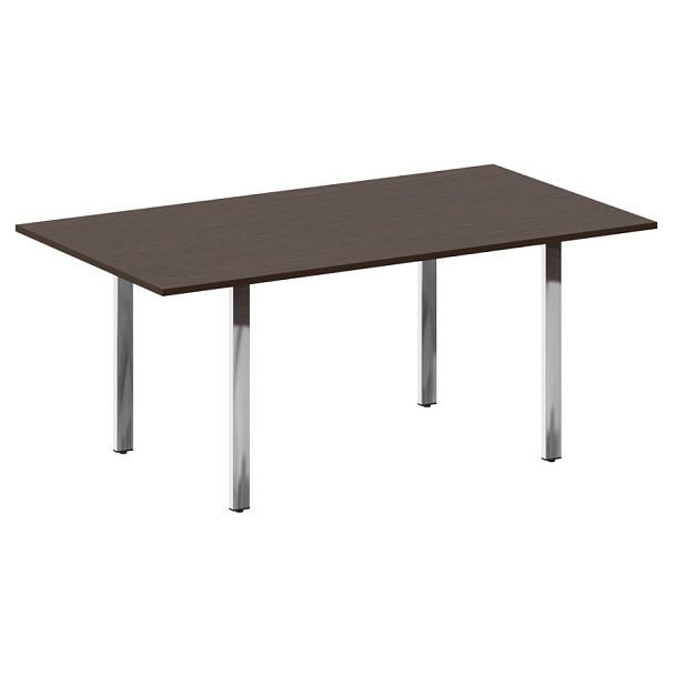 Metal System Direct Стол переговорный на П-обр. м/к БП.ПРГ-180 Венге/Нерж. сталь 1800*1000*750 - Вид 1