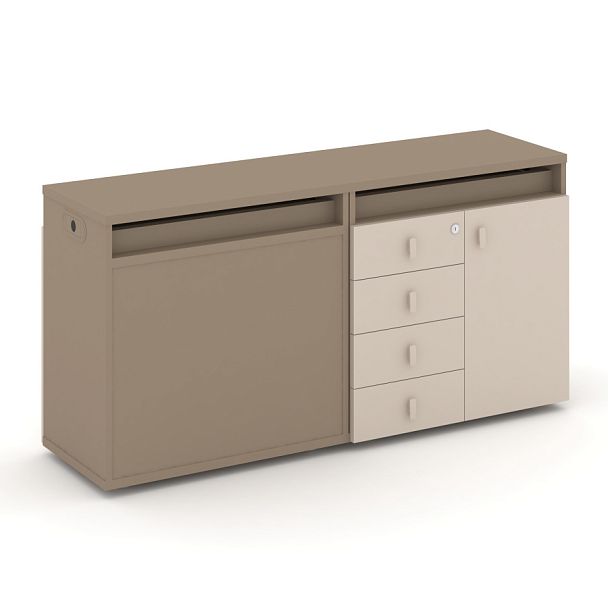 Estetica Набор №2. Тумба двойная+топ ES.NB.2T-2 Латте/Капучино 1500*410*750 - Вид 1