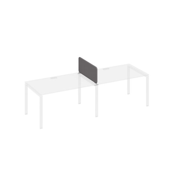 Экран настольный промежуточный мягкий с кронштейнами A4 А4 Б 874 серый / металлокаркас серый - Вид 1