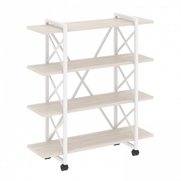 Стеллаж на колесах "Loft" VR.L-MST.K-4.8V денвер светлый/белый - Вид 1