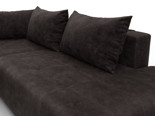 Диван угловой Лига-103 НПБ угол левый Велюр коричневый - Вид 4