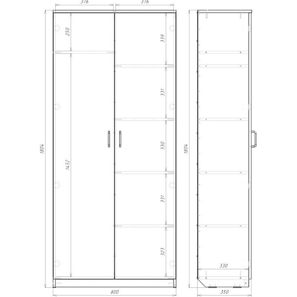 Шкаф для хозинвентаря 800 - Вид 3