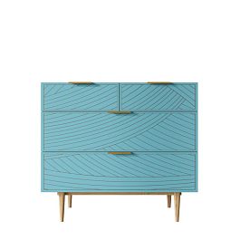 Комод с четыремя ящиками Line LN14/GR1/blue - Фото предпросмотра