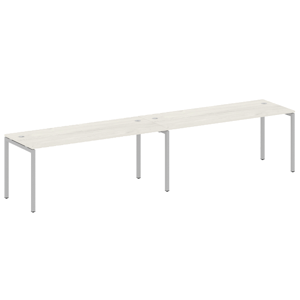 Metal System Quattro Р. ст. на 2 раб. места на П-образном м/к 40БП.СМ-2.5 Дуб наварра/Серый металл 3600*720*750 - Вид 1