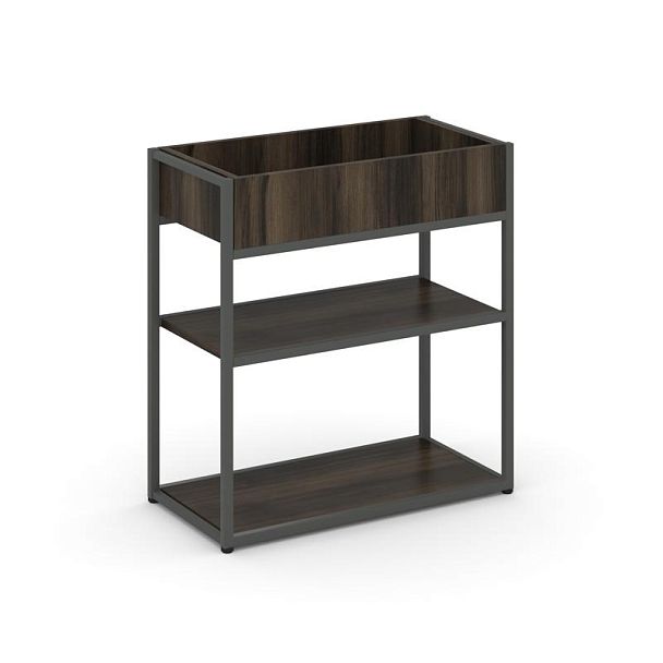 Rift Стеллаж Металл Антрацитический низкий приставной RF.STM-013 Дуб Мали/Металл Антрацит 796*350*750 - Вид 1