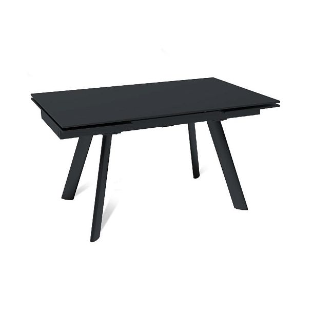 Стол раскладной Stone (140+40+40), керамика матовая черная - Вид 1