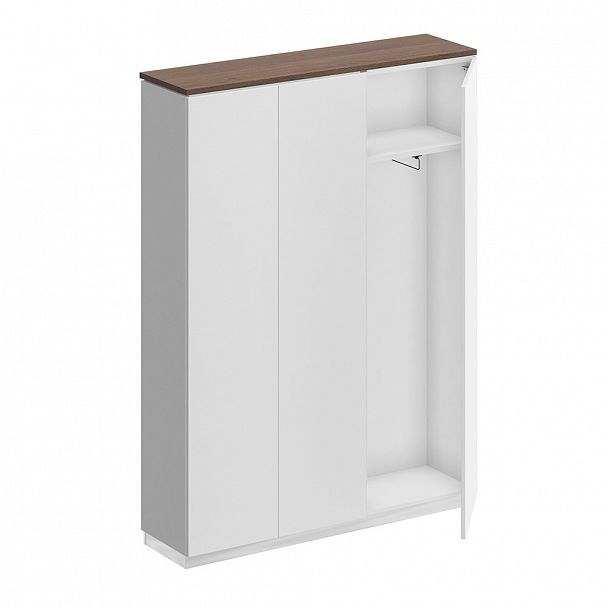 Шкаф комбинированный (закрытый - одежда узкий) "City" СИ 309  дуб гладстоун/белый премиум/белый премиум - Вид 1