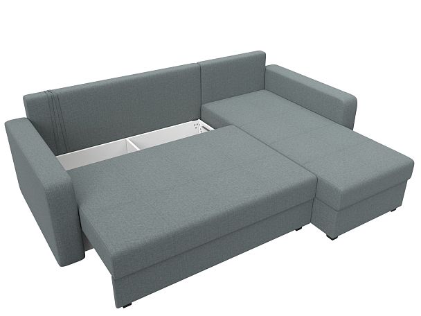 Диван угловой Ливерпуль Лайт правый угол Рогожка серый - Вид 7