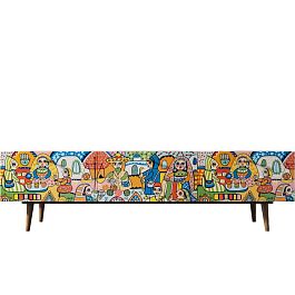 Комод Berber с ящиками низкий под TV принт 1 арт BB19/Print_01 - Фото предпросмотра