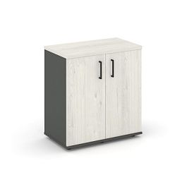 Стайл Проджект Тумба опорная/приставная SN.TOP-033 Антрацит/Дуб Наварра/Черный Ручки 800*400*750 - Фото предпросмотра