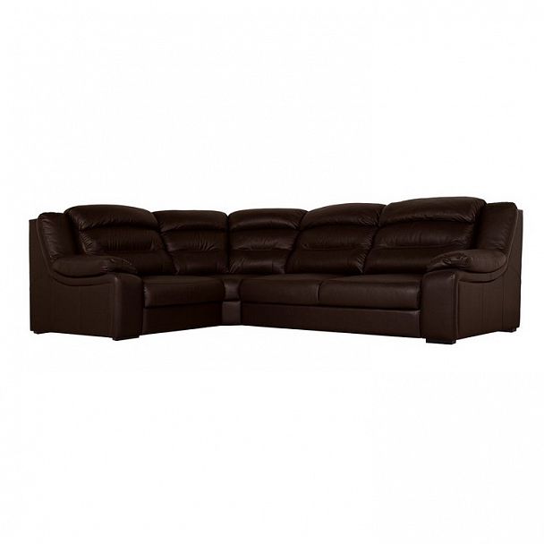 Угловой диван "Денвер" с тумбой кожа - Вид 3