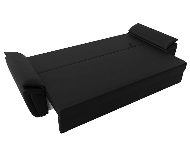 Прямой диван Нэстор Лайт (полностью экокожа черная) - Вид 8