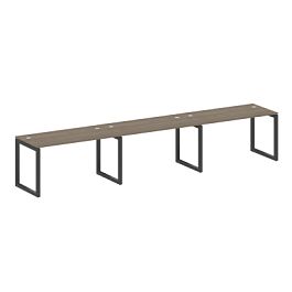 Metal System Quattro Р. ст. на 3 раб. места на О-образном м/к 50БО.СМ-3.3 Вяз/Антрацит металл 4200*720*750 - Фото предпросмотра