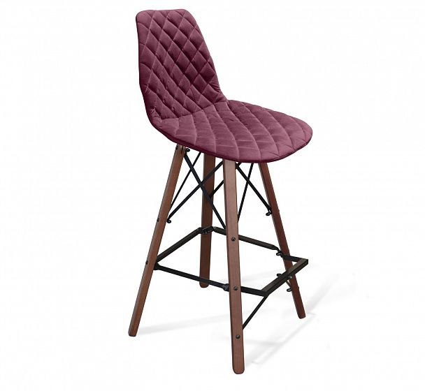 Стул барный Sheffilton SHT-ST29-C12/S80 ежевичное вино/темный орех/черный муар - Вид 2