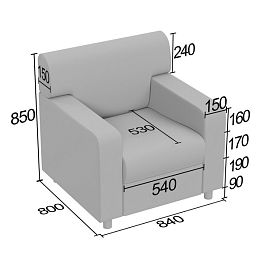 (kle3-k) Кресло Клерк 3 - Фото предпросмотра
