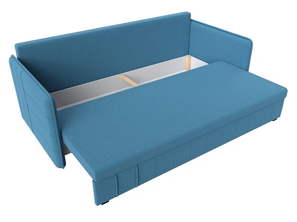 Диван прямой Слим Рогожка голубой - Вид 7