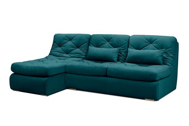 Мягкий угол «Борнео» с оттоманкой зеленый - Вид 1