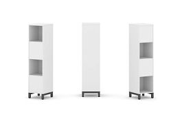 Стайл Проджект Набор стеллажа 2-х сторон., 4 яр. SN.NSD-411 Белый/Металл Антрацит 387*400*1615 - Фото предпросмотра