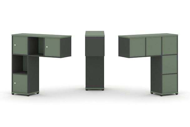 Concept Надставка низкая CN.ONN-002 Кобо/Антрацит/Металл Антрацит 1099*365*1130 - Вид 1