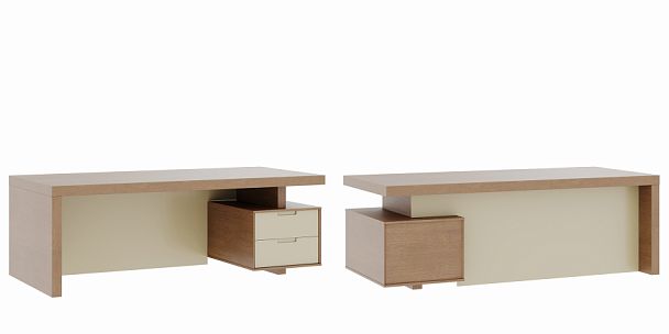 Стол письменный с тумбой малой Concept 220x100x76 дуб капучино - Вид 1