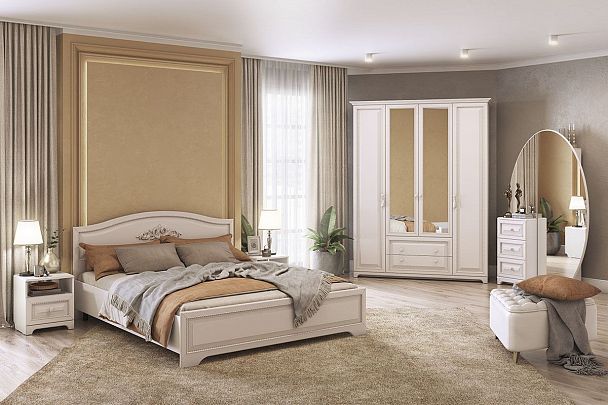 Белла Кровать с основанием (комфорт) 140х200 см SMB-17.1651 белый/джелато софт - Вид 4