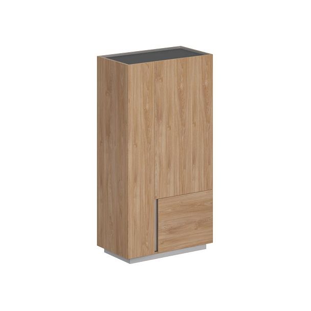 Шкаф 950x550x1520, правый / корпус: гикори натуральный, фасады: гикори натуральный Оливер / Oliver - Вид 1