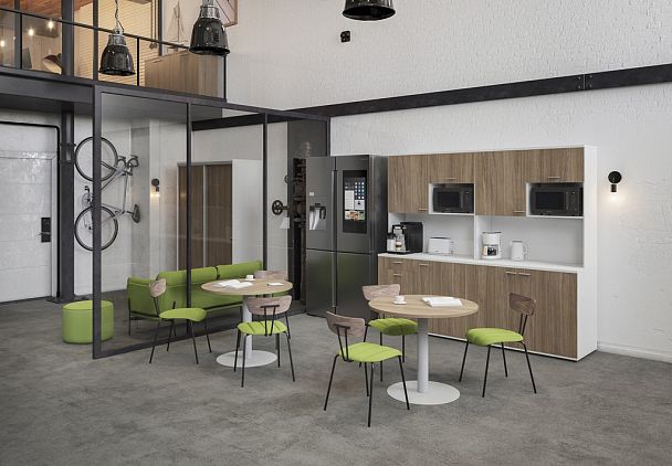 Шкаф низкий Sigma 800х400х825, 2-х дв., з.ст ЛДСП / корпус: дуб светлый;  фасады: дуб светлый - Вид 13